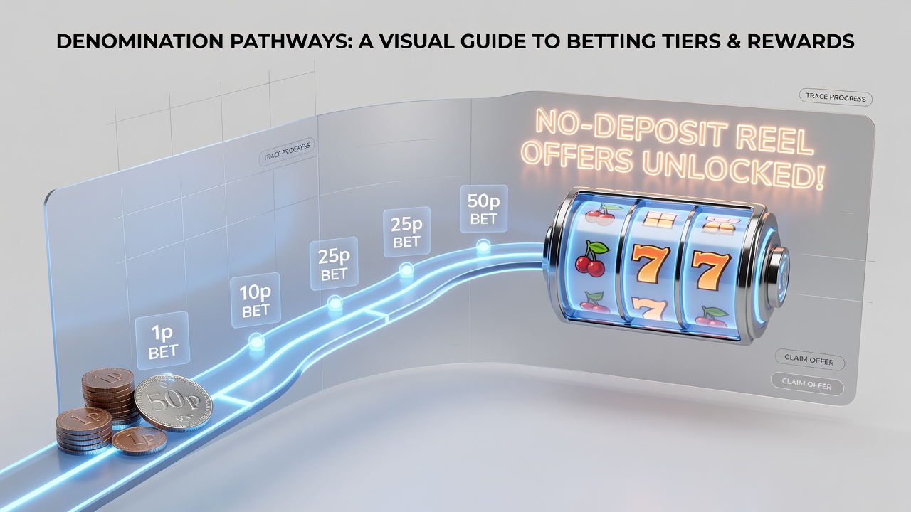 Chart illustrating how virtual casino players move from 1p bets to 50p bets to access layered no-deposit promotions