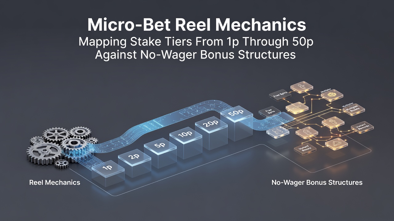 Chart displaying stake tier interactions with no-wager bonuses from 1p to 50p in online casino environments